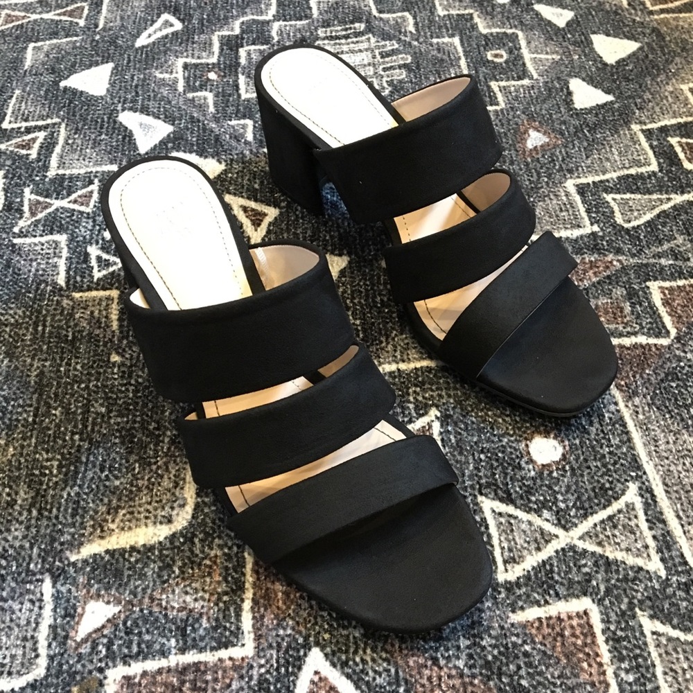 H&M Strappy Black Block Heels